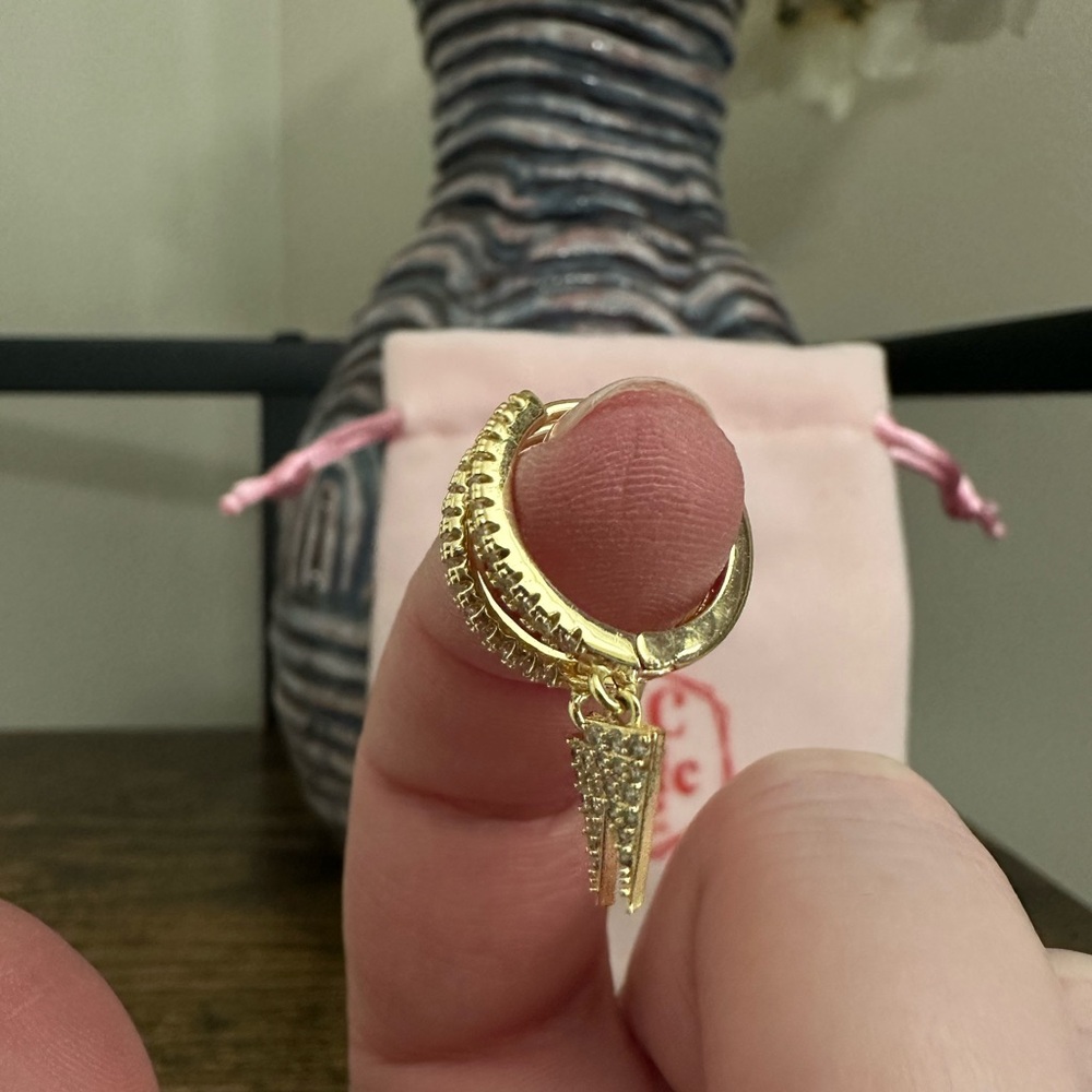 Gold earrings - Picture 3 of 4